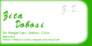 zita dobosi business card